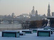 Die Dresdner Altstadt im Winter